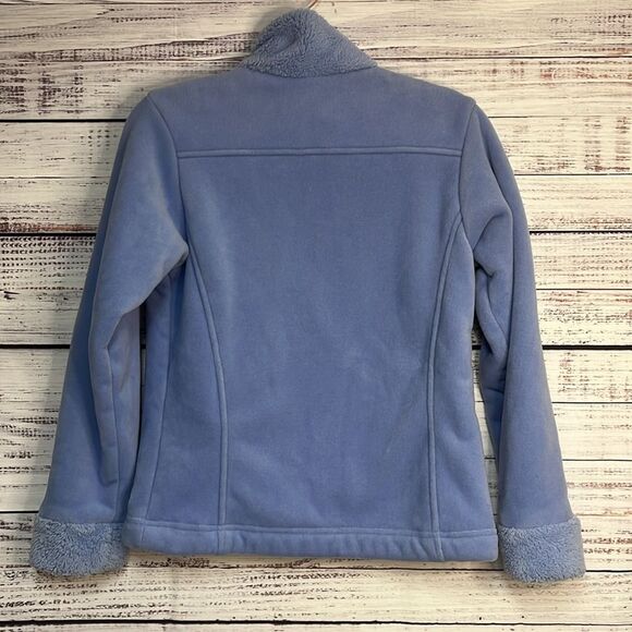 Patagonia Synchilla Fleece Full Zip Jacket Womens M Sherpa Mesh Pockets Blue - Picture 3 of 15